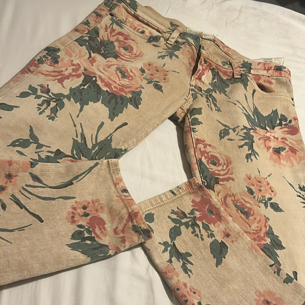 Current/Elliott Haystack Floral Skinny Jeans